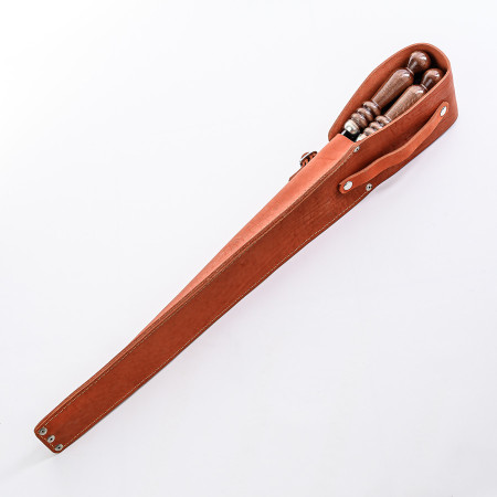 A set of skewers 670*12*3 mm in an orange leather case в Ижевске