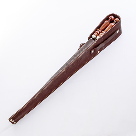 A set of skewers 670*12*3 mm in brown leather case в Ижевске