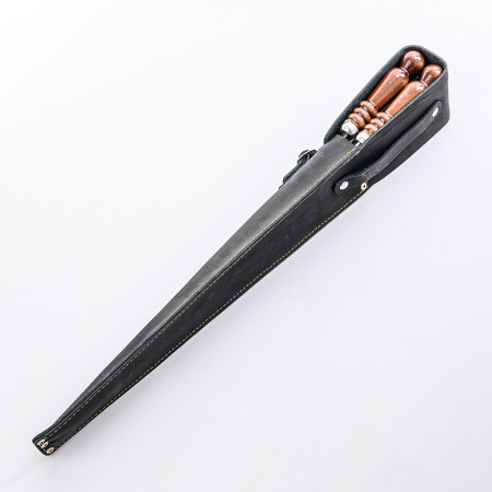 A set of skewers 670*12*3 mm in a black leather case в Ижевске