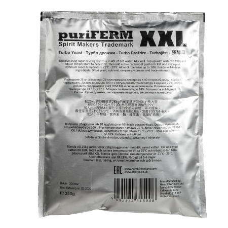 Turbo yeast alcohol "PuriFerm XXL" (350 gr) в Ижевске