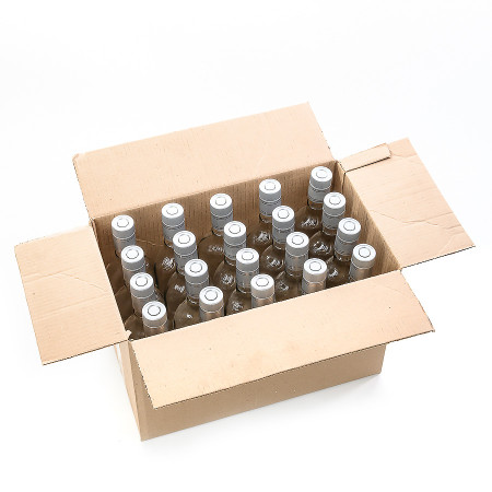 20 бутылок "Фляжка" 0,5 л с пробками гуала в коробке в Ижевске