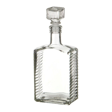 Бутылка (штоф) "Кристалл" стеклянная 0,5 литра с пробкой  в Ижевске
